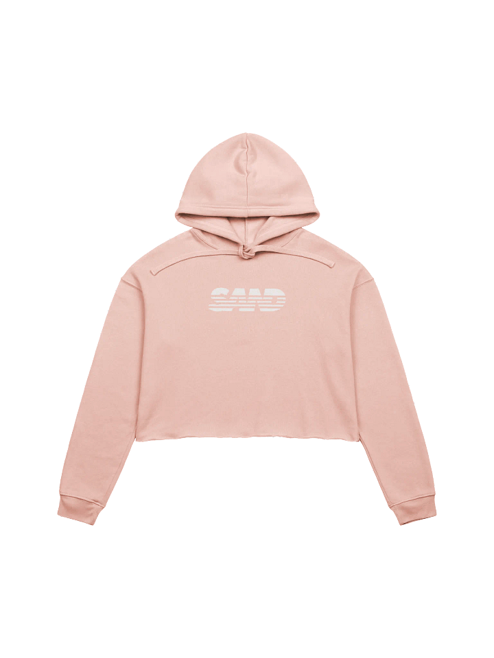 White SAND Crop Hoodie product image (1)