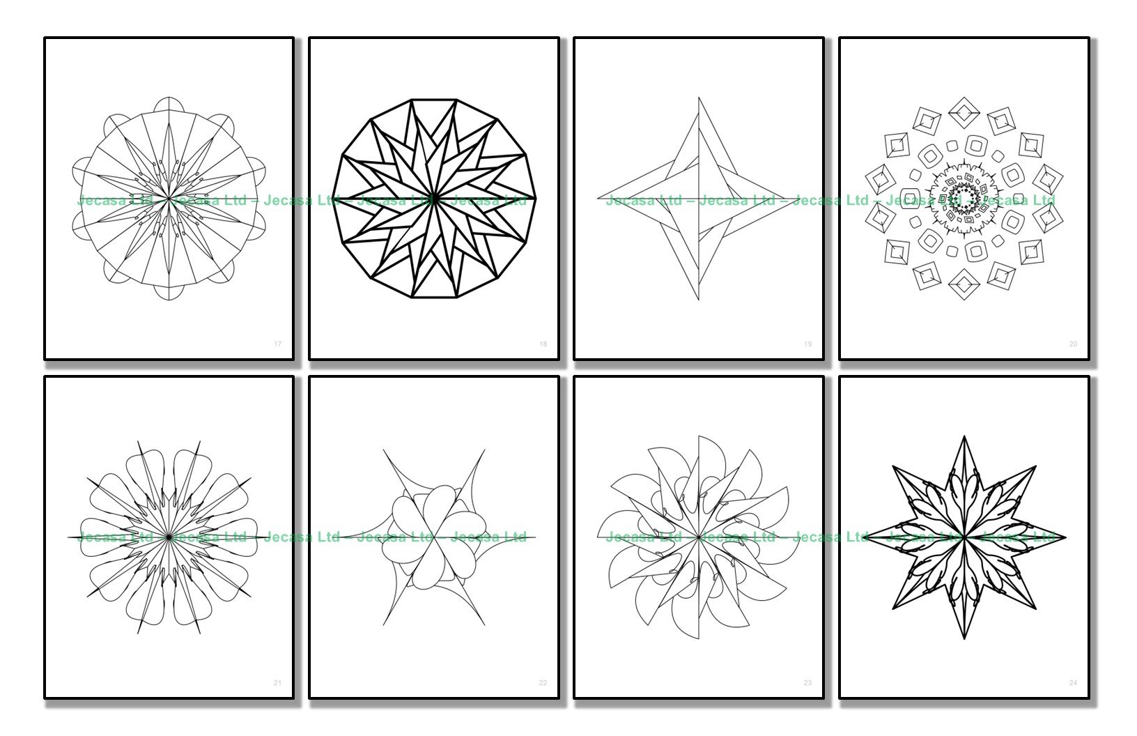 100 Geometric Mandala Coloring Pages | PDF | Digital File | Series GM2025 Vol. 11 product image (5)