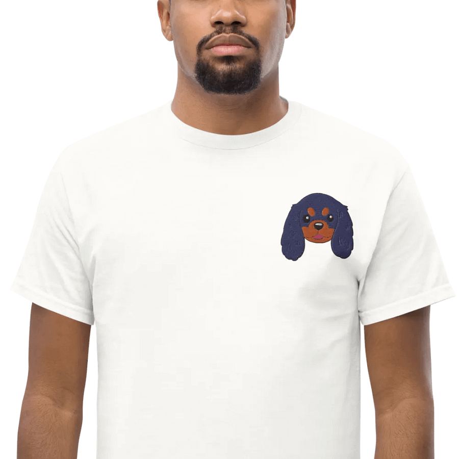 Playful Cavalier King Charles Spaniel Pup Embroidered Tee product image (2)