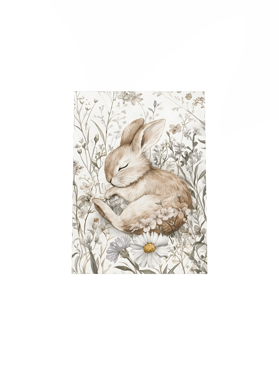 Sleeping Brown Bunny in Daisies and Wildflowers product image (5)