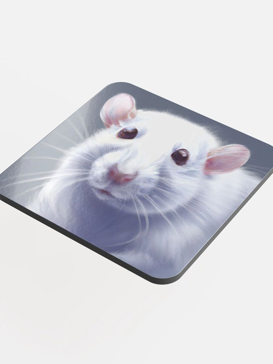 Big white rat coaster product image (4)