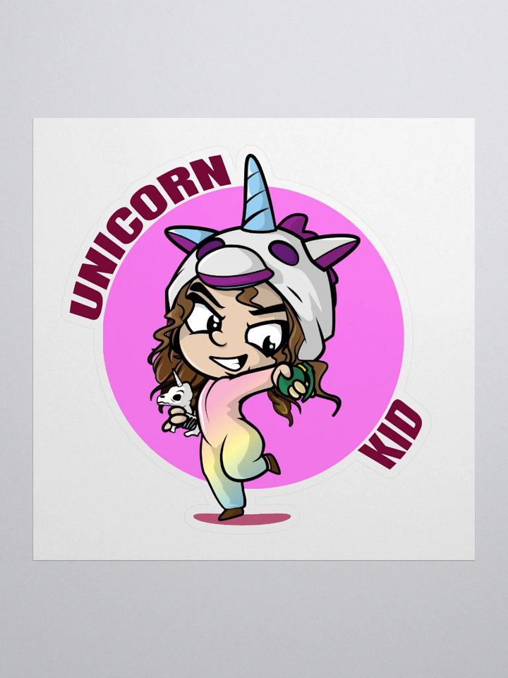 Unicorn Kid Kiss-Cut Sticker Pink product image (1)