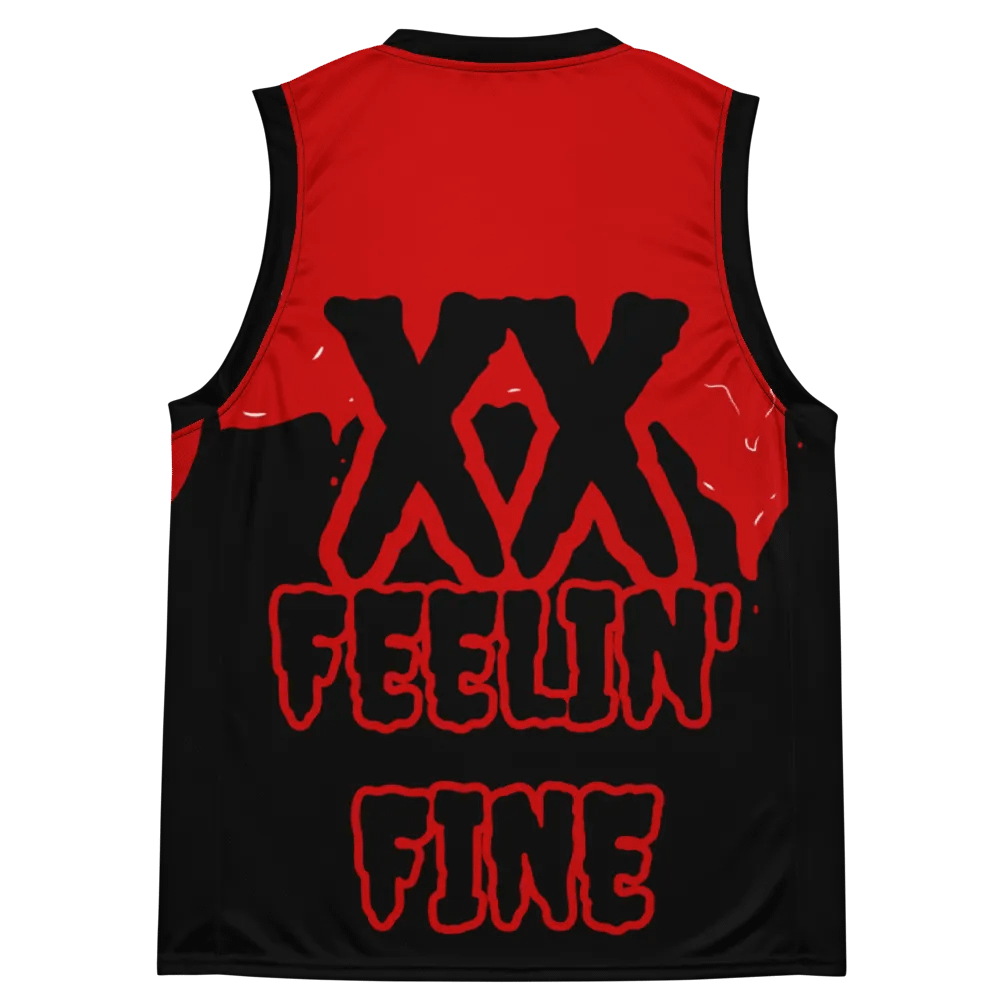 Skull and blood basketball jersey product image (2)
