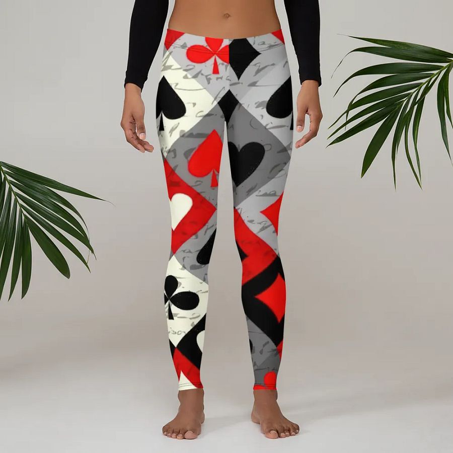 Leggings – Card Suit Art Print for Bold & Playful Style product image (3)