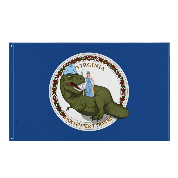 Virginia Flag - Sick Tyrannosaurus Rex Edition product image (1)