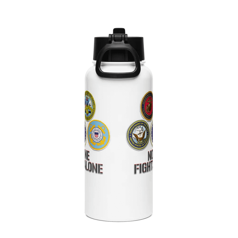 No One Fights Alone - Bottle w/Straw product image (2)