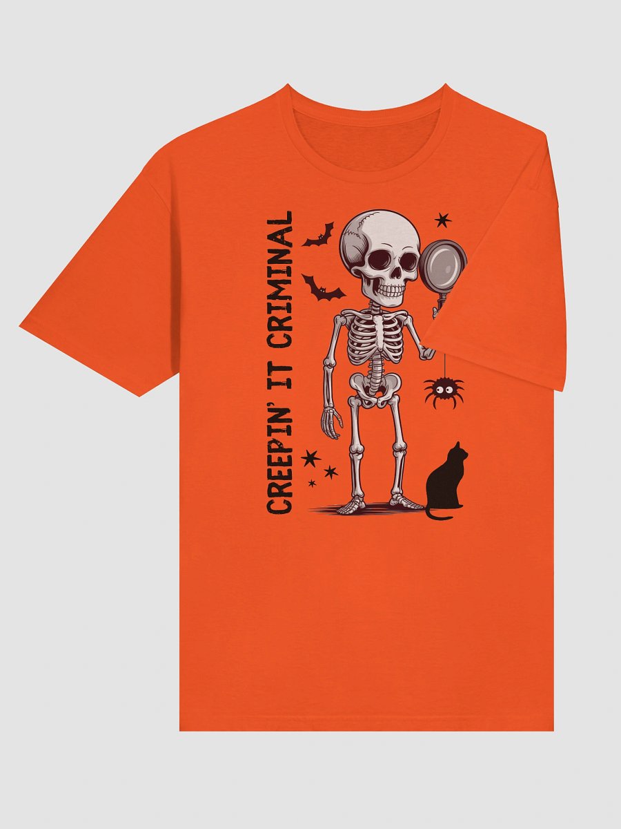 Creepin’ It Criminal Halloween T-Shirt for True Crime Lovers - Light product image (6)