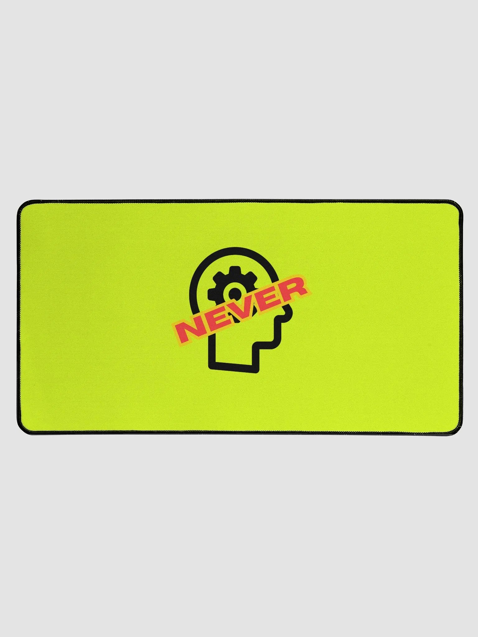 Bold 'NEVER' Desk Mat product image (1)