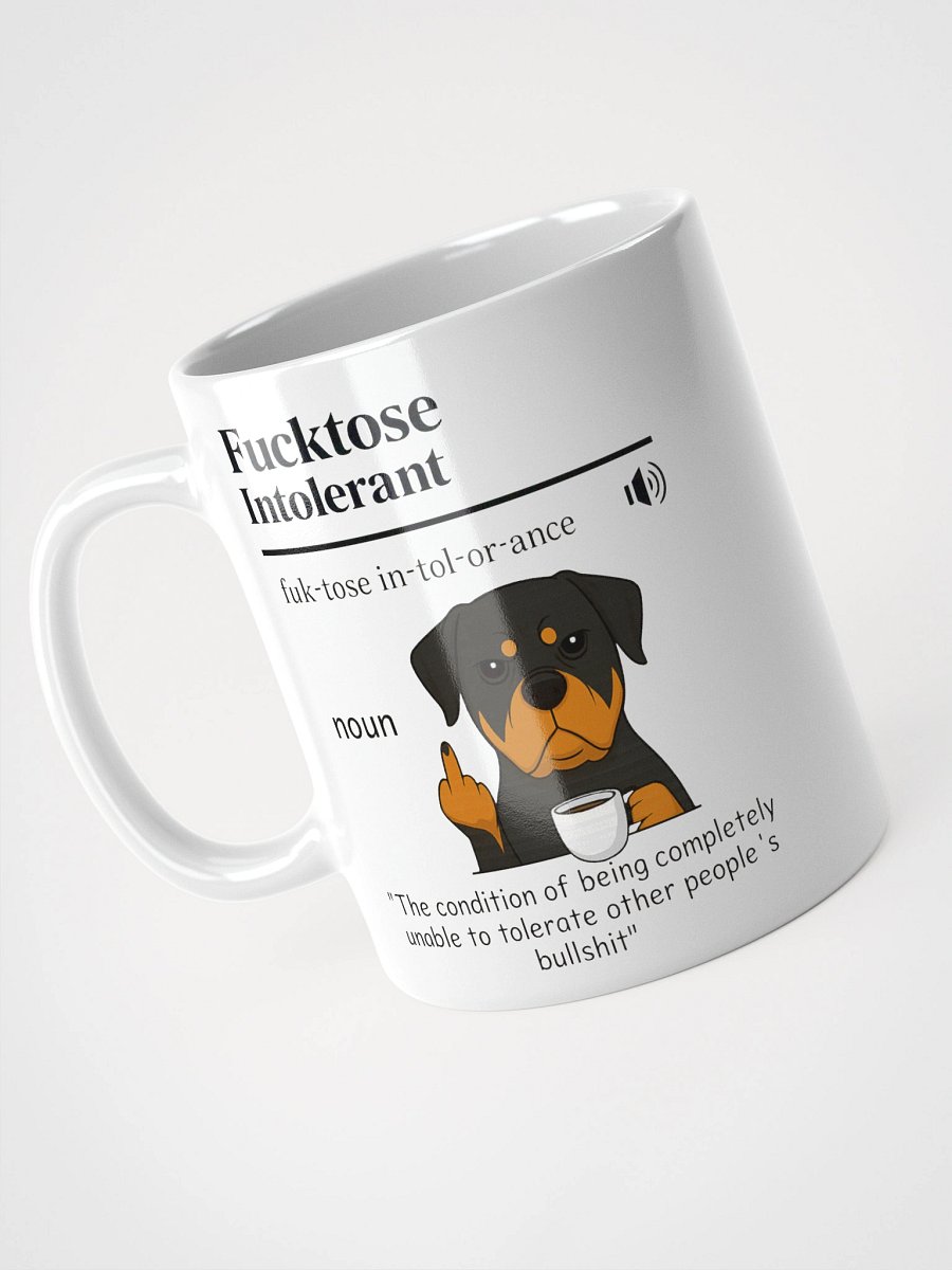 Intolerant Rottweiler - White Glossy Mug product image (3)
