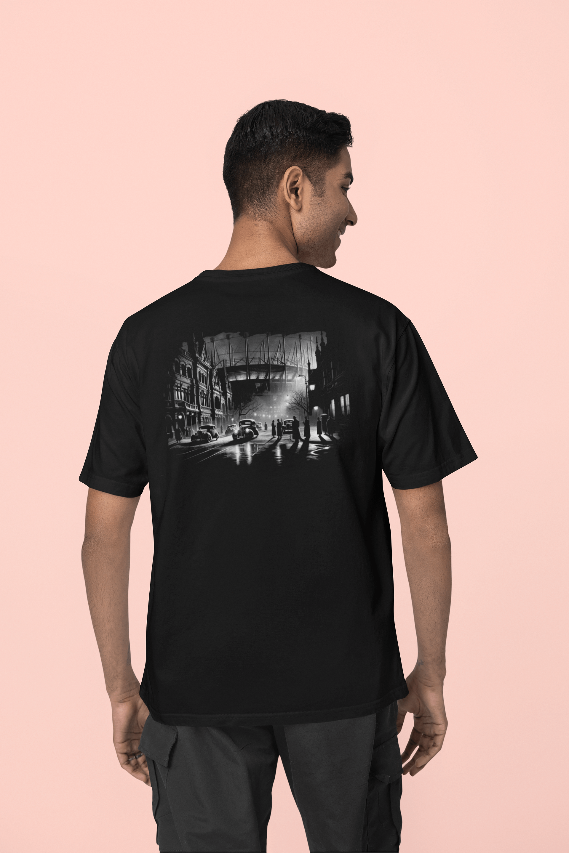 Vintage Noir Melbourne Stadium Scene (Mens Tee) product image (3)