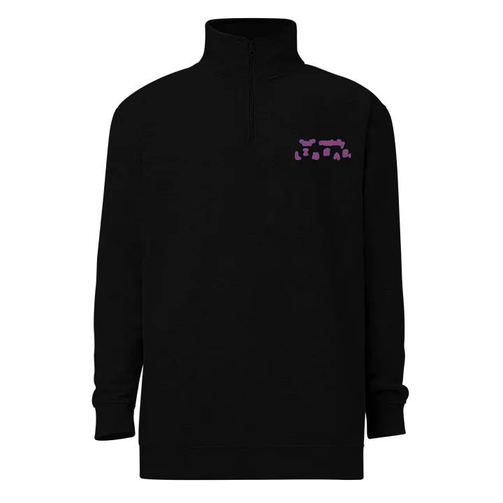 *not* mentally linear. (berry design) embroidered quarter zip product image (2)