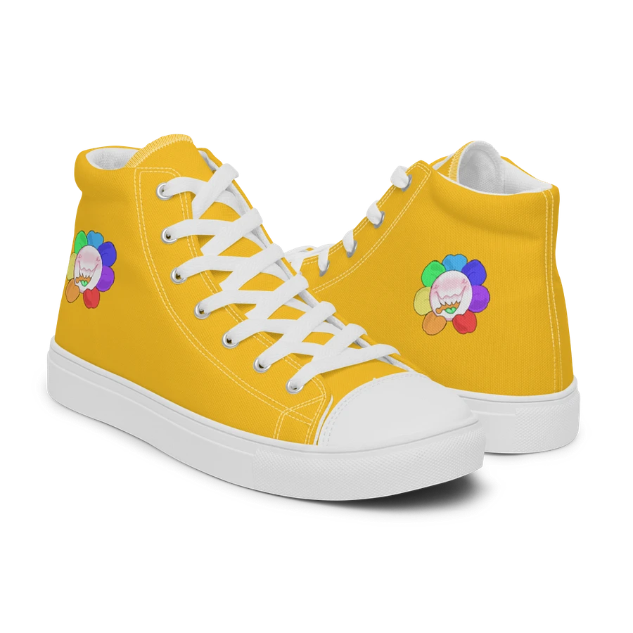 Yellow and White Flower Sneakers product image (1)
