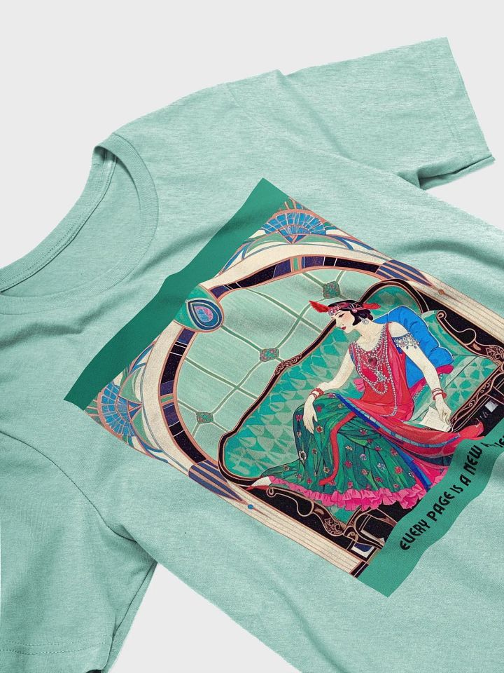 Every Page is a New Adventure 1920s Flapper Woman Reading - T-Shirt product image (1)