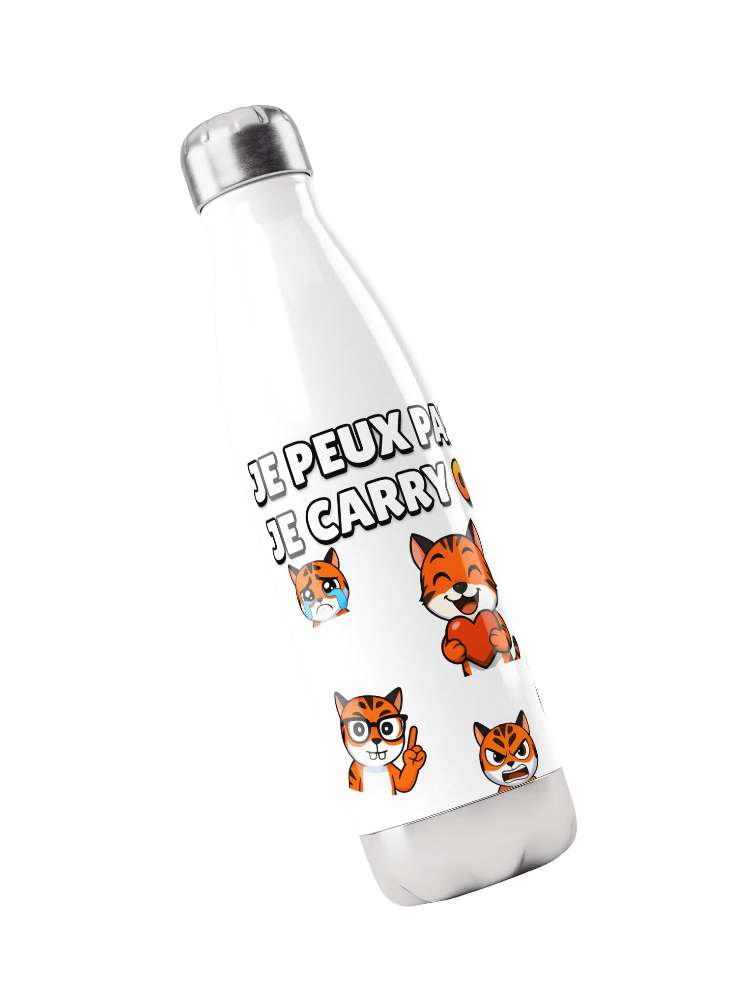 Gourde en acier inoxydable "Je peux pas, je carry Oxpros" product image (10)