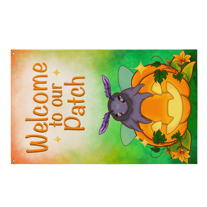 Moonii Moth Pumpkin Patch Flag product image (1)
