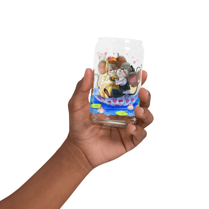Four Seasons of Love: Sailing Into Summer Can-Shaped Glass | Romantic Summer Drinkware product image (2)
