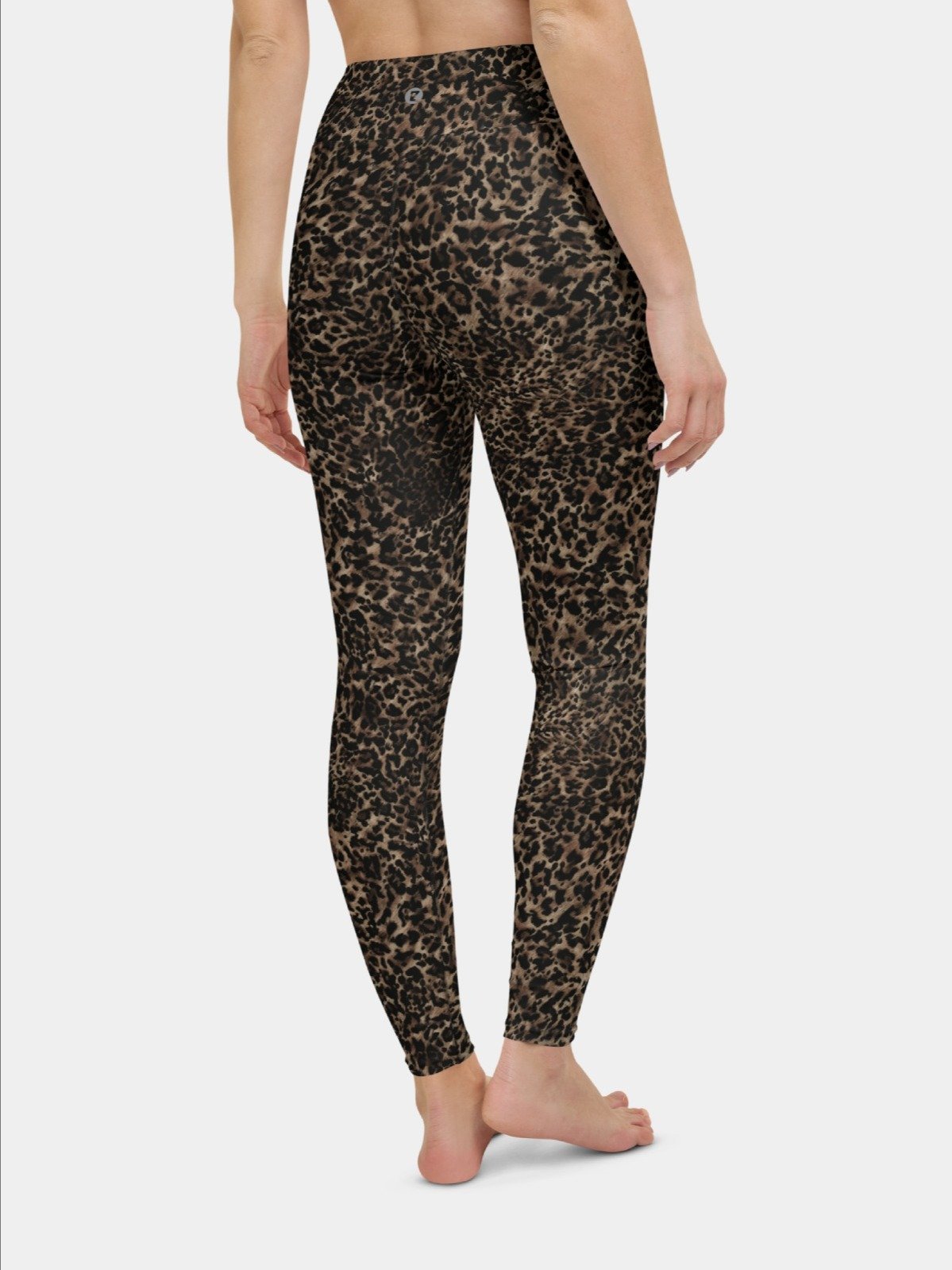 High-Waisted Leggings "Chic Dark Brown Leopard" Printed product image (8)
