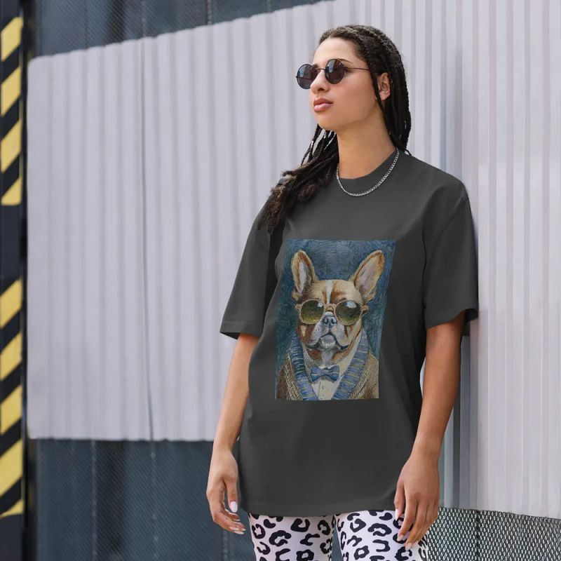 French Bulldog Sunglasses Painting - dogPXL Artistic series Shades Oversized Tee