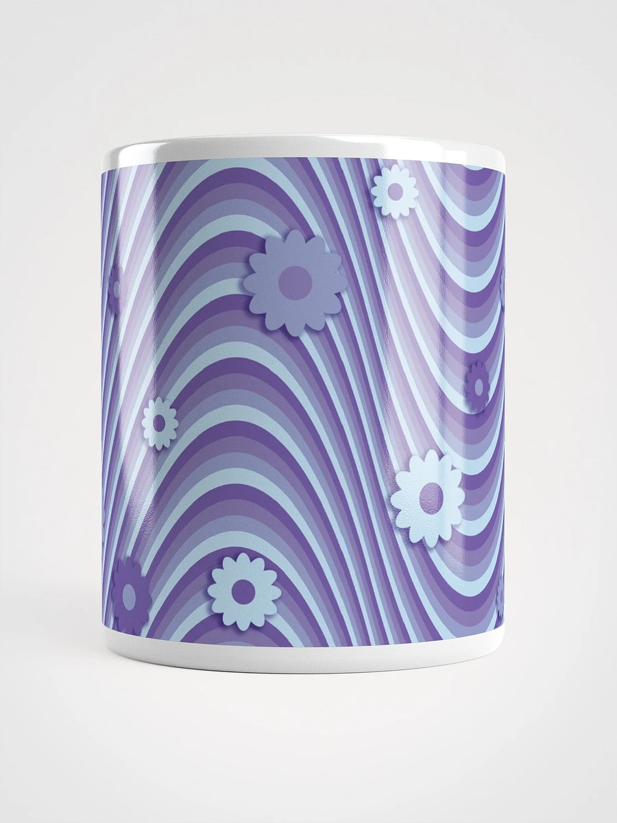 Purple Waves Floral Retro Mug product image (6)