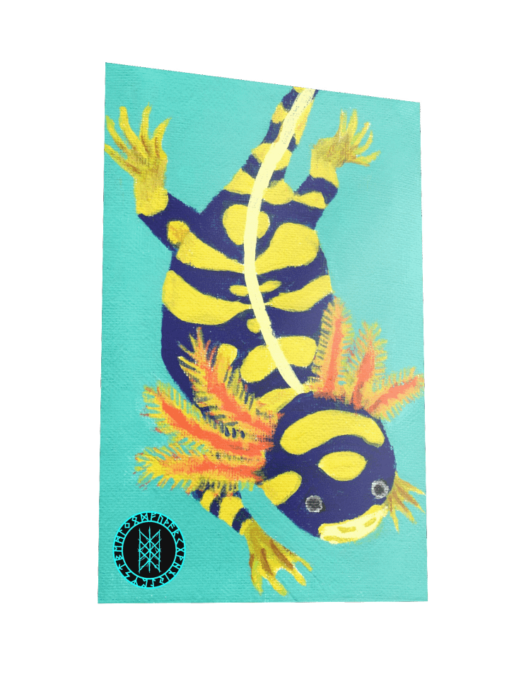 Gone Fission June Banded Axolotl Matte Paper Poster product image (6)