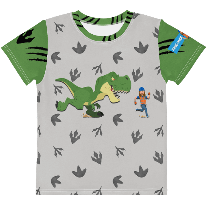 Dino Run All-Over Print Crew Neck T-Shirt product image (1)