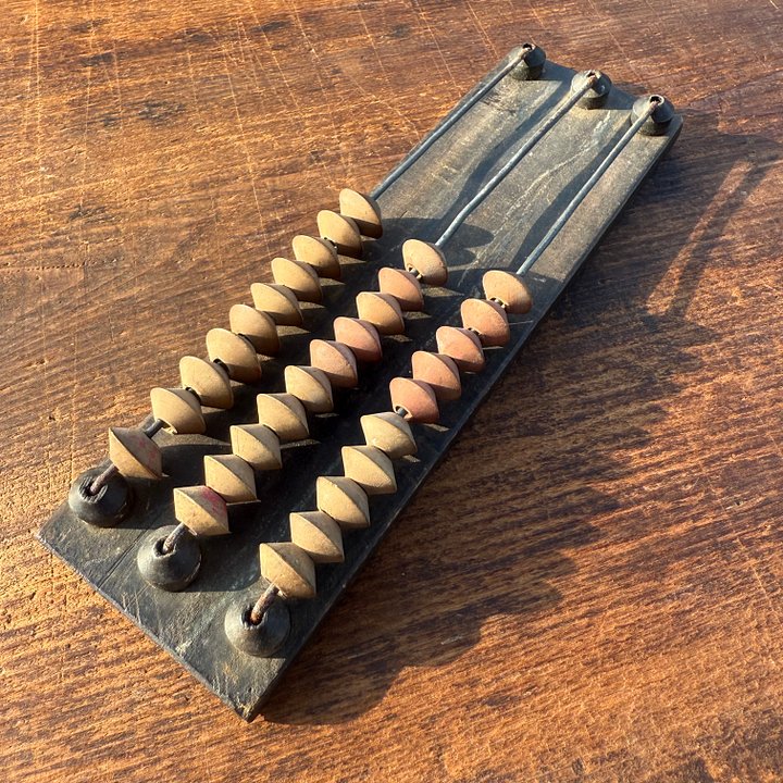 🎎 Handmade Japanese Counting Toy – Repurposed Soroban Beads – Japan Antique Roadshow product image (1)