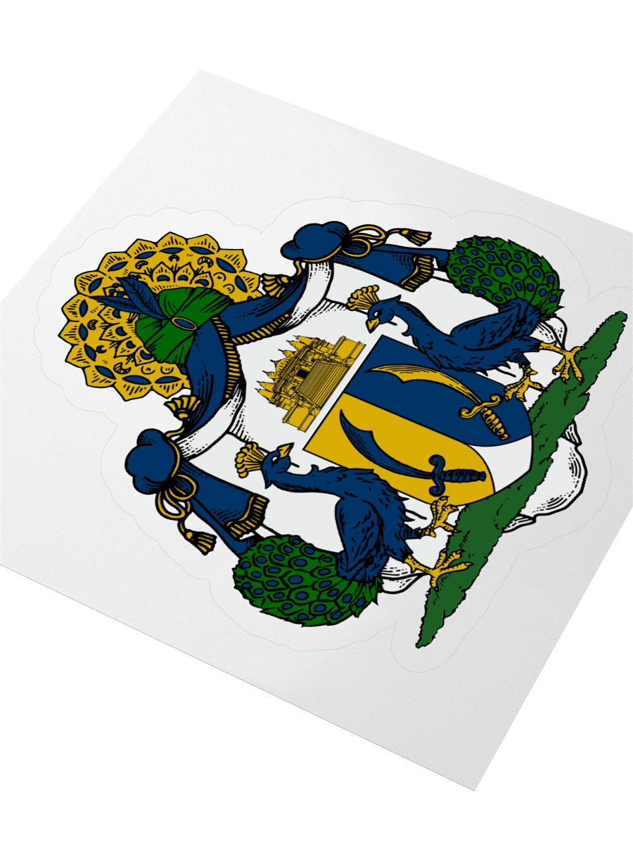 Peacock Court Kiss Cut Sticker product image (3)