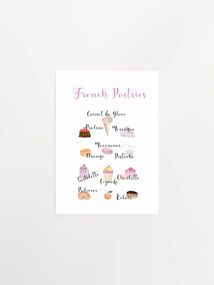 French Pastries Illustrated Poster product image (4)