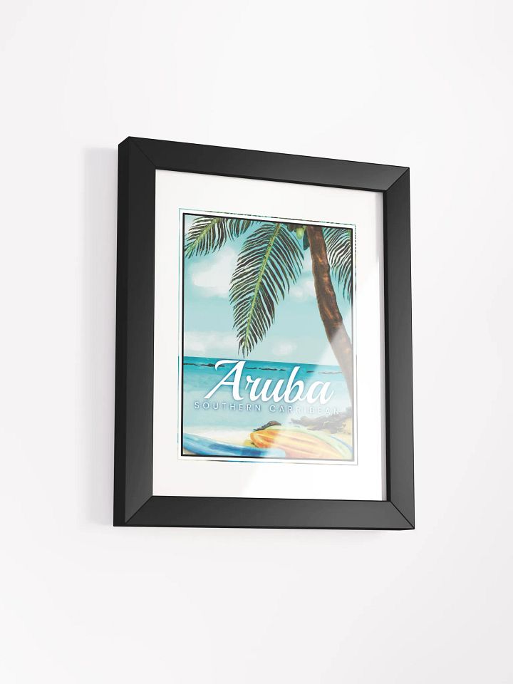 Aruba, Southern Carribean Illustration | by Monique Faella Designs™ | Framed Museum-Quality Print product image (2)