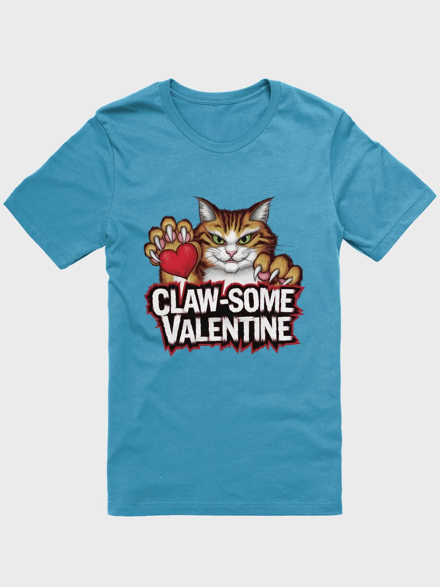 Claw-Some Valentine Funny Cat T-Shirt product image (1)