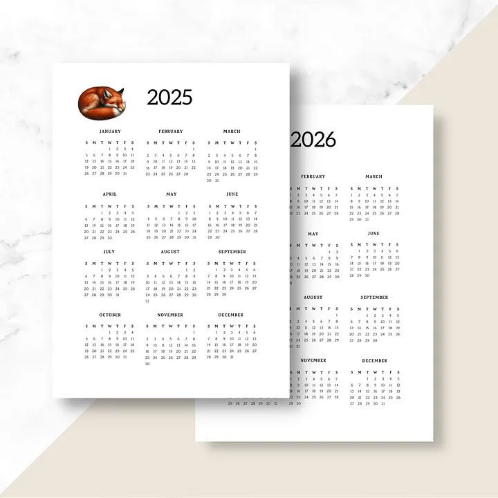 Six-year Printable Calendar Pages: Woodland Creatures product image (2)