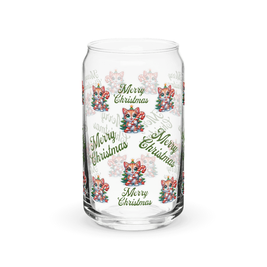 Cute Kittens With Candy Canes Christmas & Holidays Themed Glass product image (1)