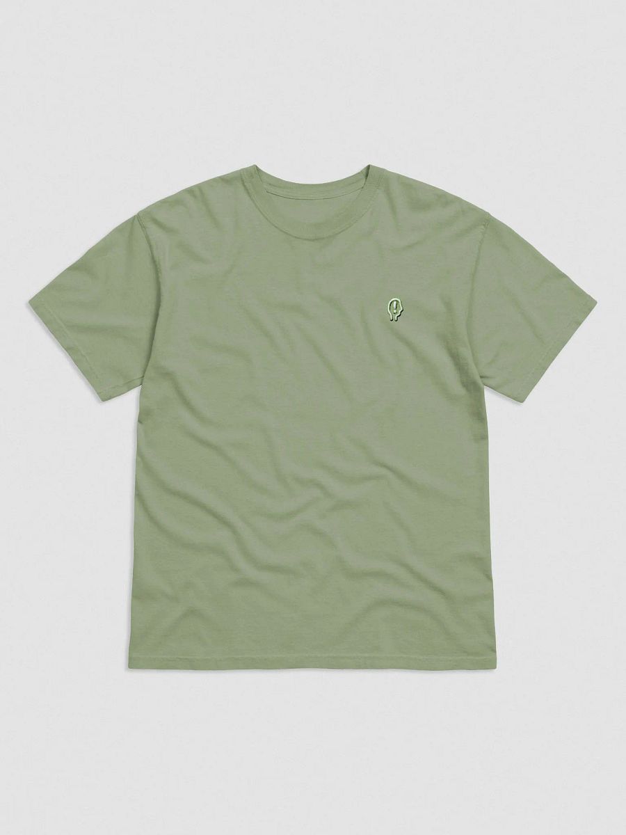 EXCLAIMING MENTALLY (L.C., lined lime) embroidered garment dyed tee product image (2)