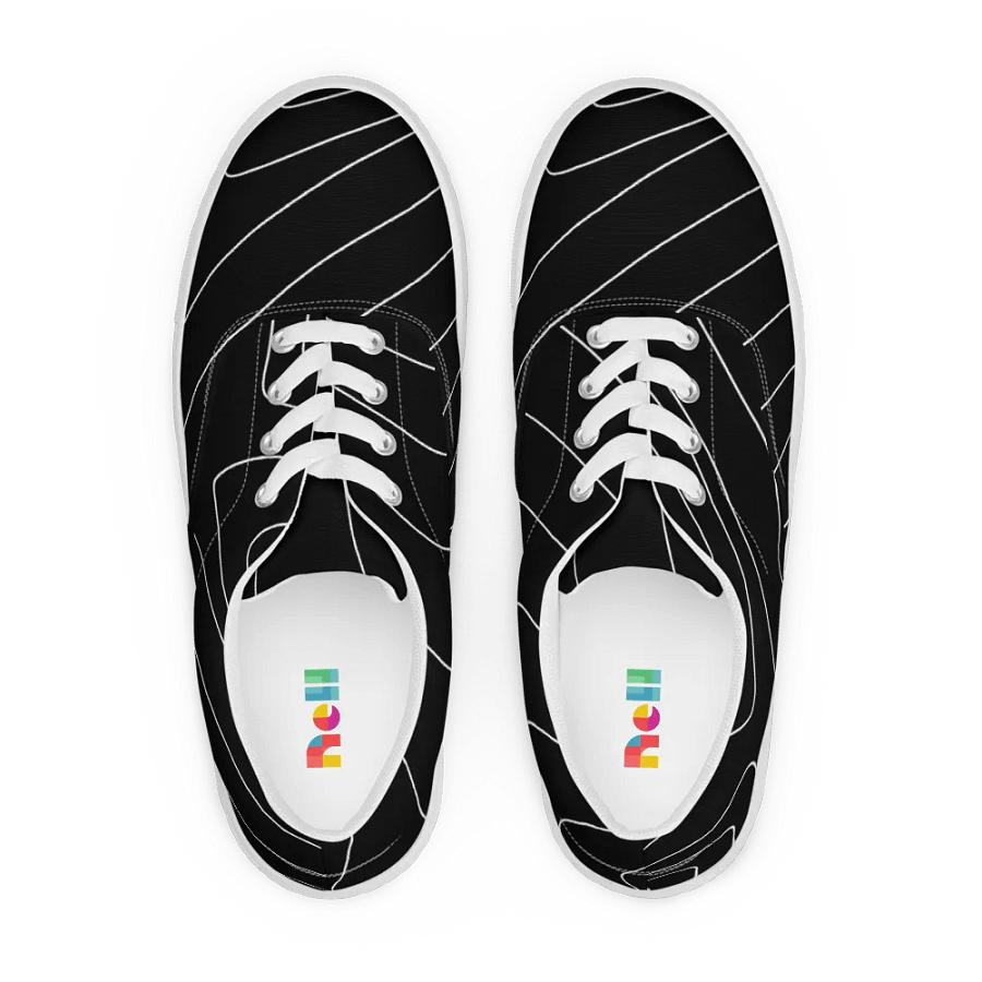 Topographic Lines Lace-Up Men's Canvas Shoes product image (1)