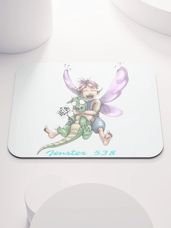 Whimsical Fairy and Dragon Mouse Pad product image (1)