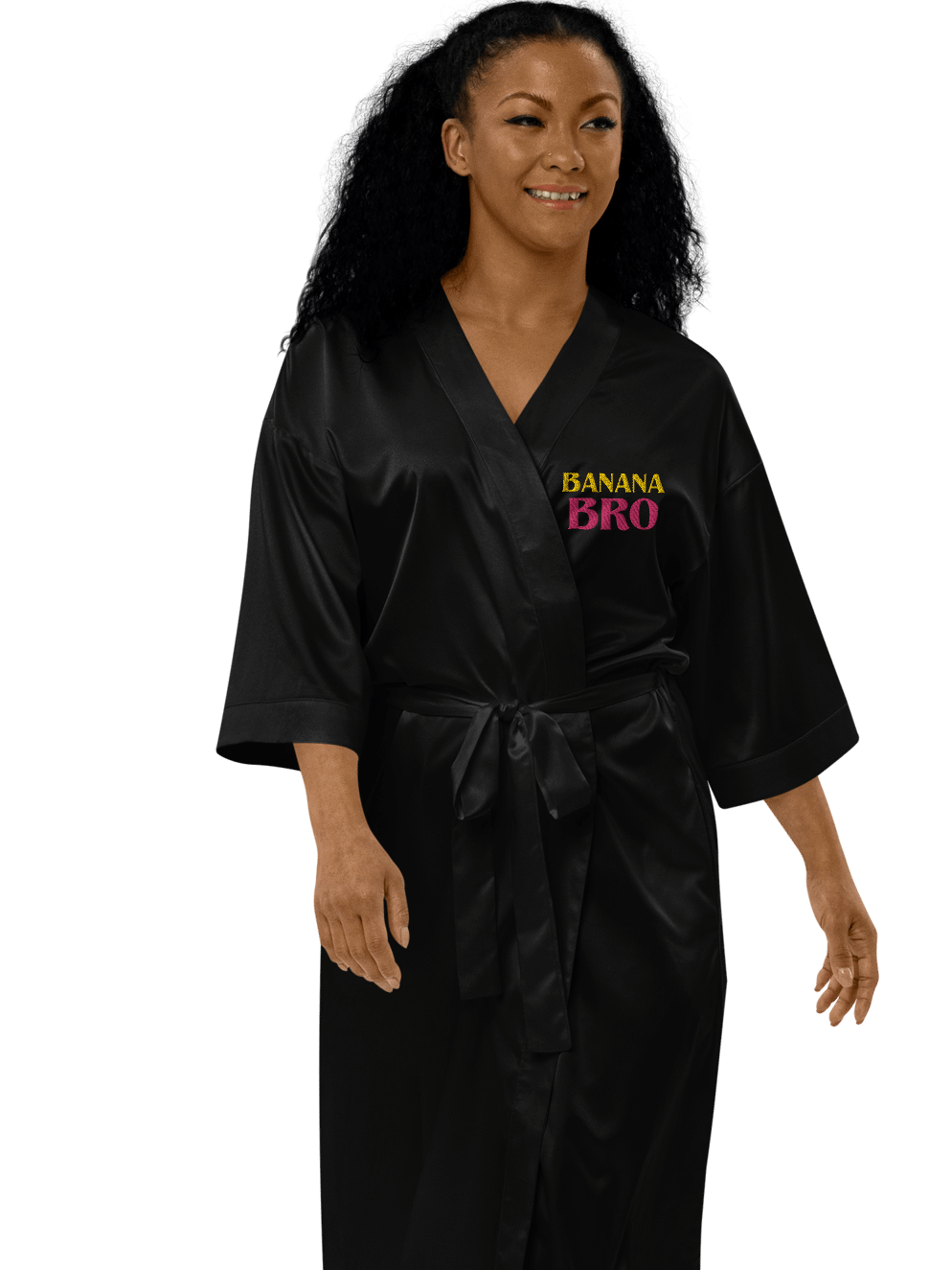 Banana Bro satin robe product image (2)
