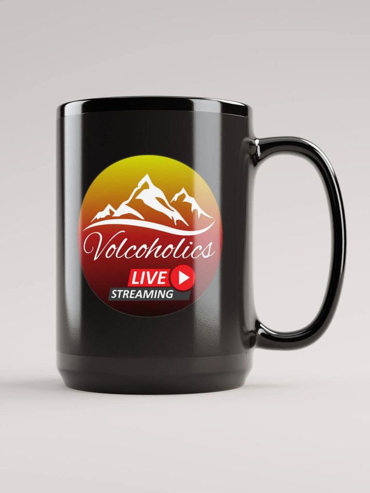 Lava-Inspired Black Glossy Mug product image (2)