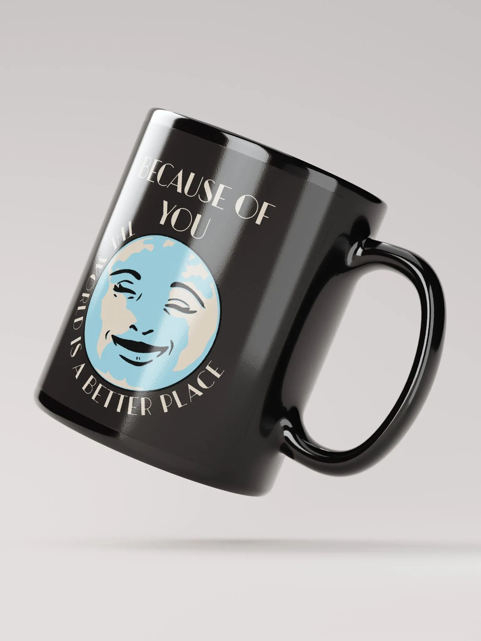 Smiling Face in the World - Black Mug product image (3)
