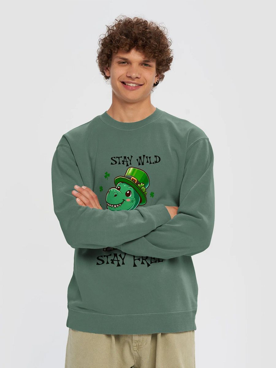 Dino Dapper St. Patrick's Day Sweatshirt product image (43)
