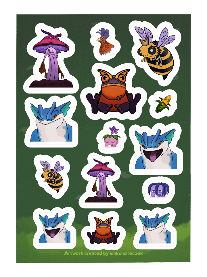 Palia Emotes Mix Set - Kiss Cut Sticker product image (1)