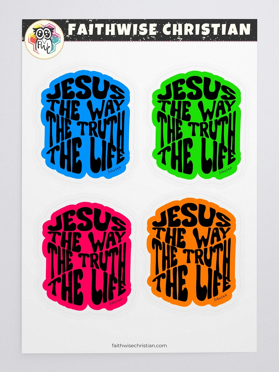 Jesus The Way The Truth The Life John 14:6 Sticker Sheet product image (3)