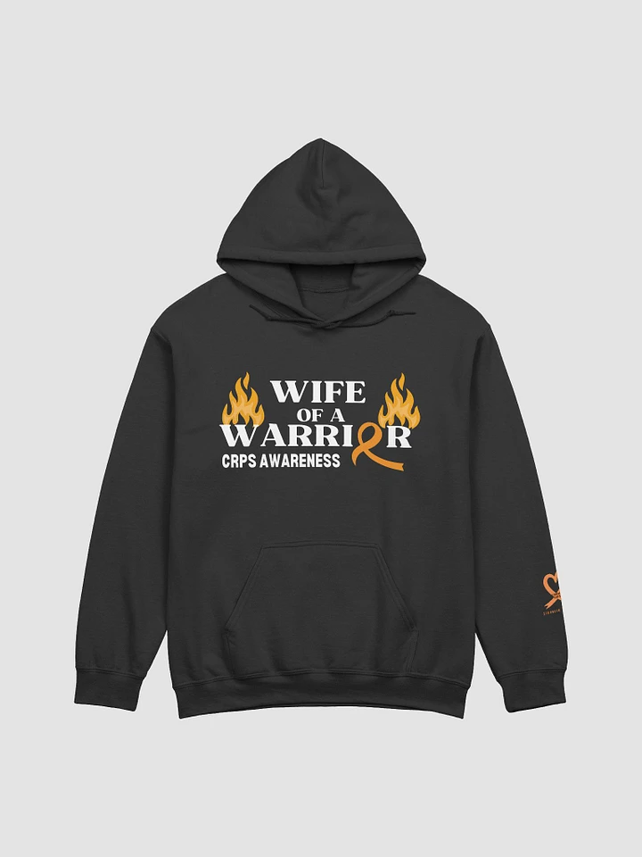 WIFE of a Warrior CRPS Awareness Hoodie- White Print product image (1)