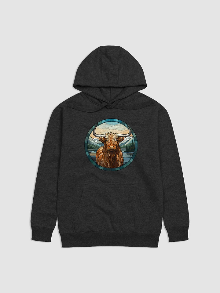 Stained Glass Highland Cow Hoodie product image (1)
