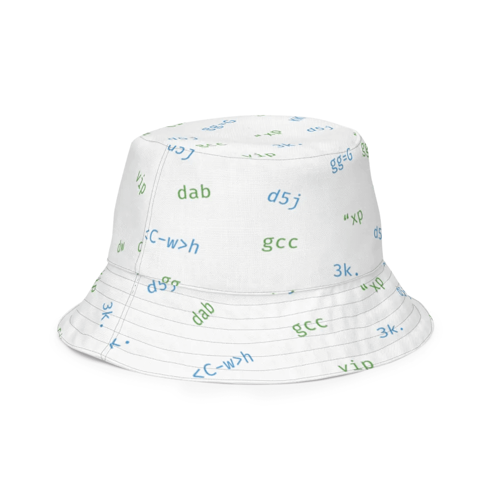 Reversible Vim motions bucket hat product image (11)