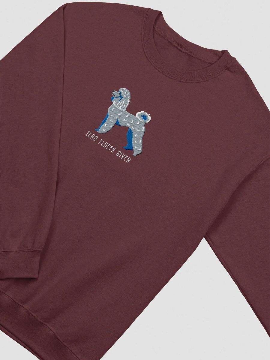 Zero Fluffs Given Sweatshirt (Embroidered) of a Mini Poodle(Blue) product image (9)