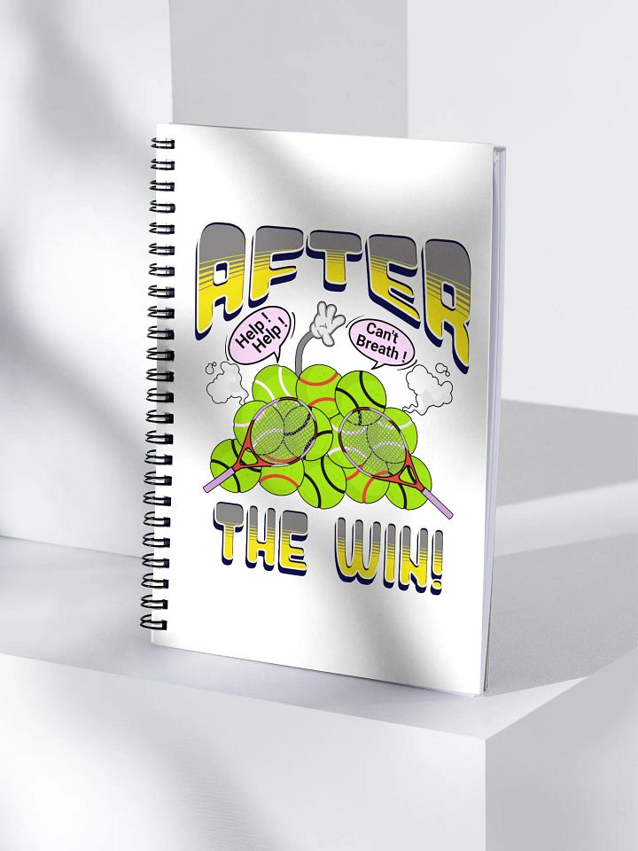 After The Win Tennis Whimsical Ball Chaos Spiral Notebook product image (1)