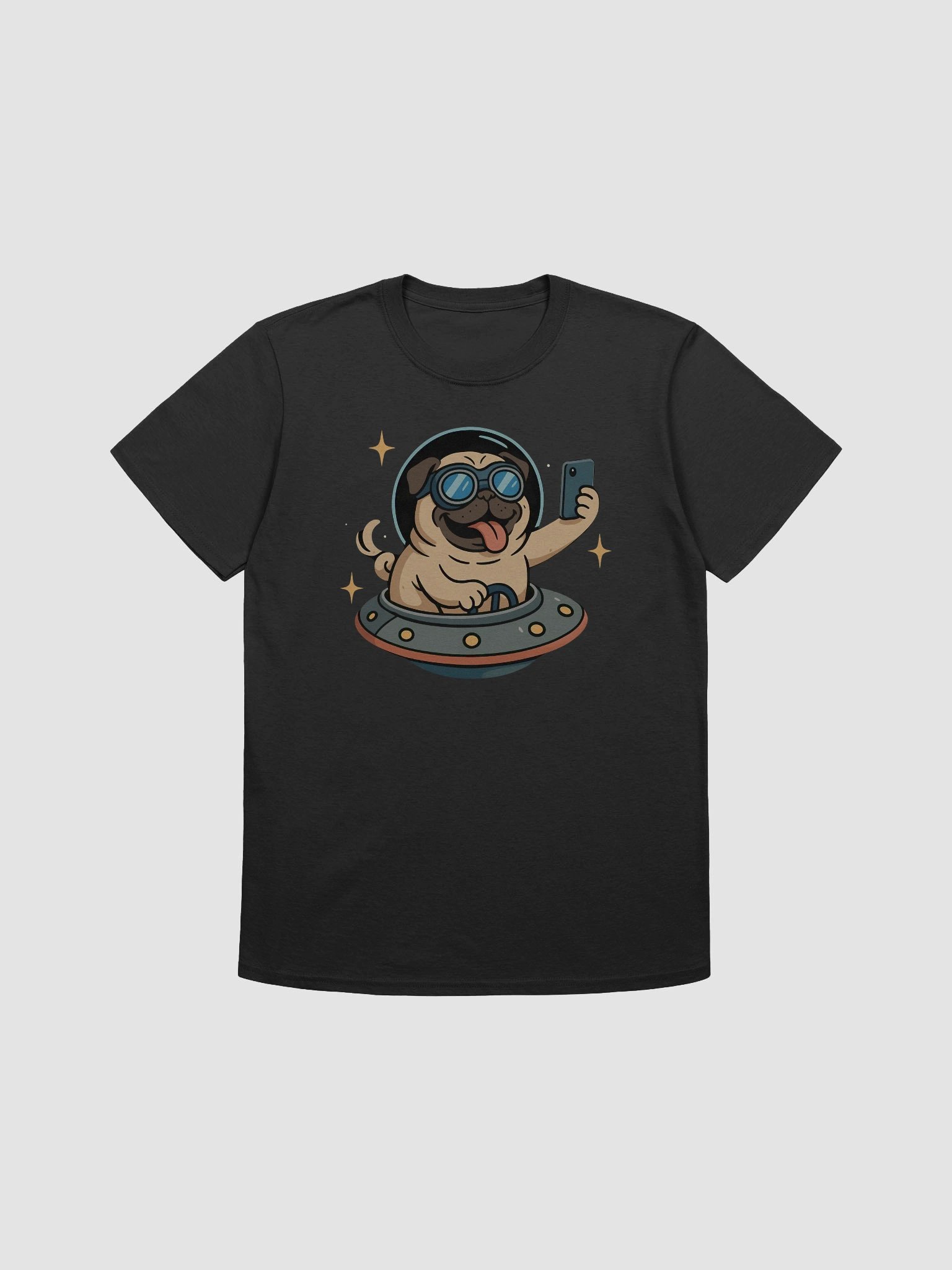 Pug in The Space Tee product image (2)