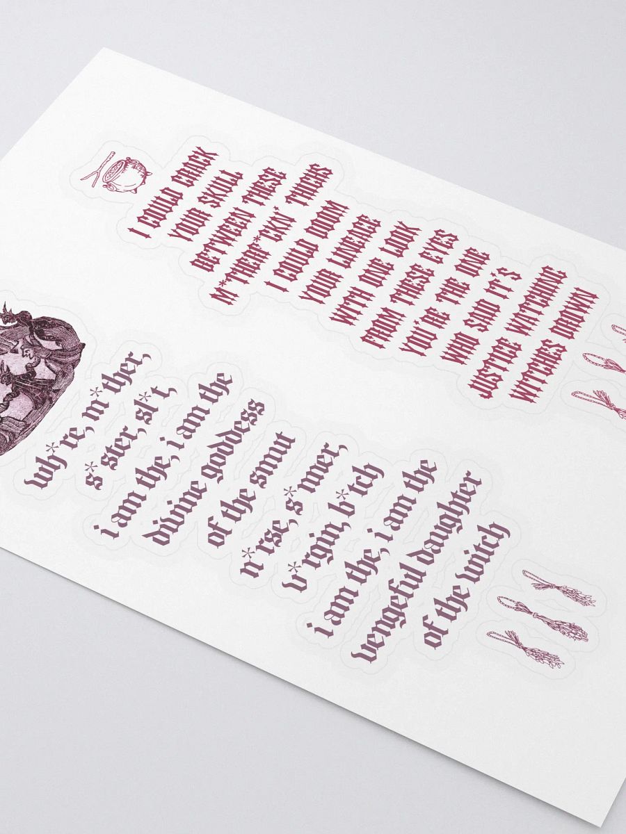 Burn Your Village Lyrics Stickers product image (3)