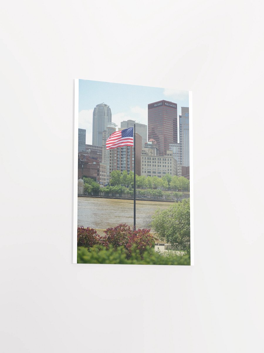 Pittsburgh - BNY Mellon Center, K&L Gates Building and U.S. Flag - print/poster product image (3)