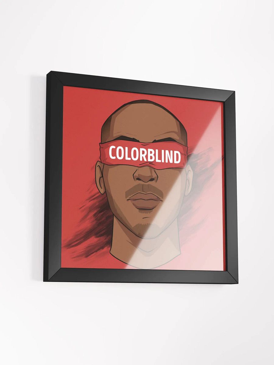 COLORBLIND Square Poster Framed product image (3)